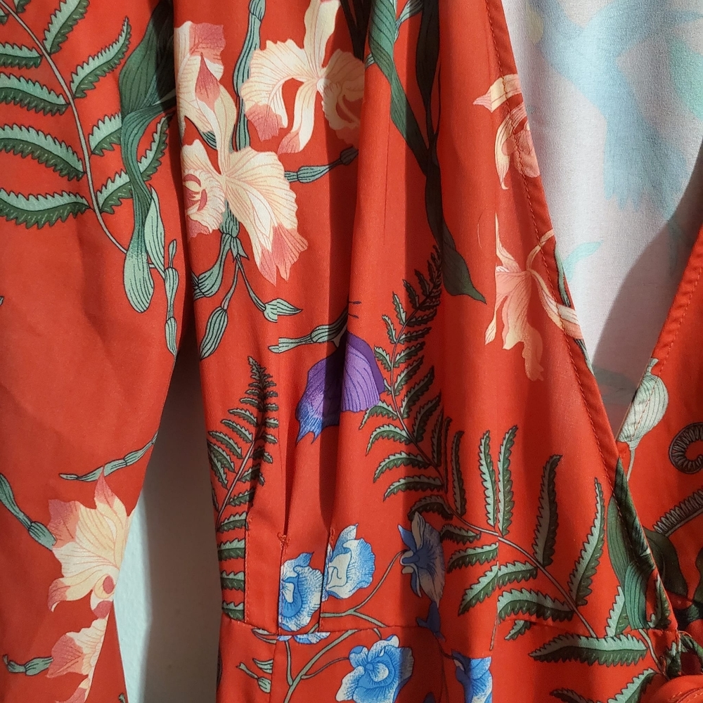 H&M Red Floral Midi Dress - Picture 7 of 13